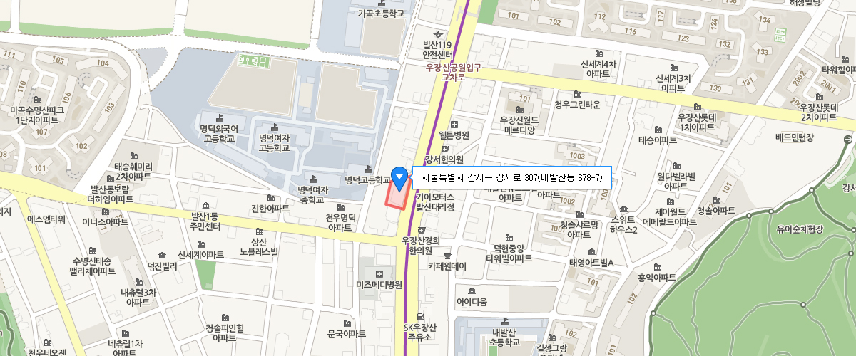 서울 강서구 강서로 307 4층 검진센터 